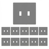Enerlites Screwless Toggle Two-Gang Wall Plate