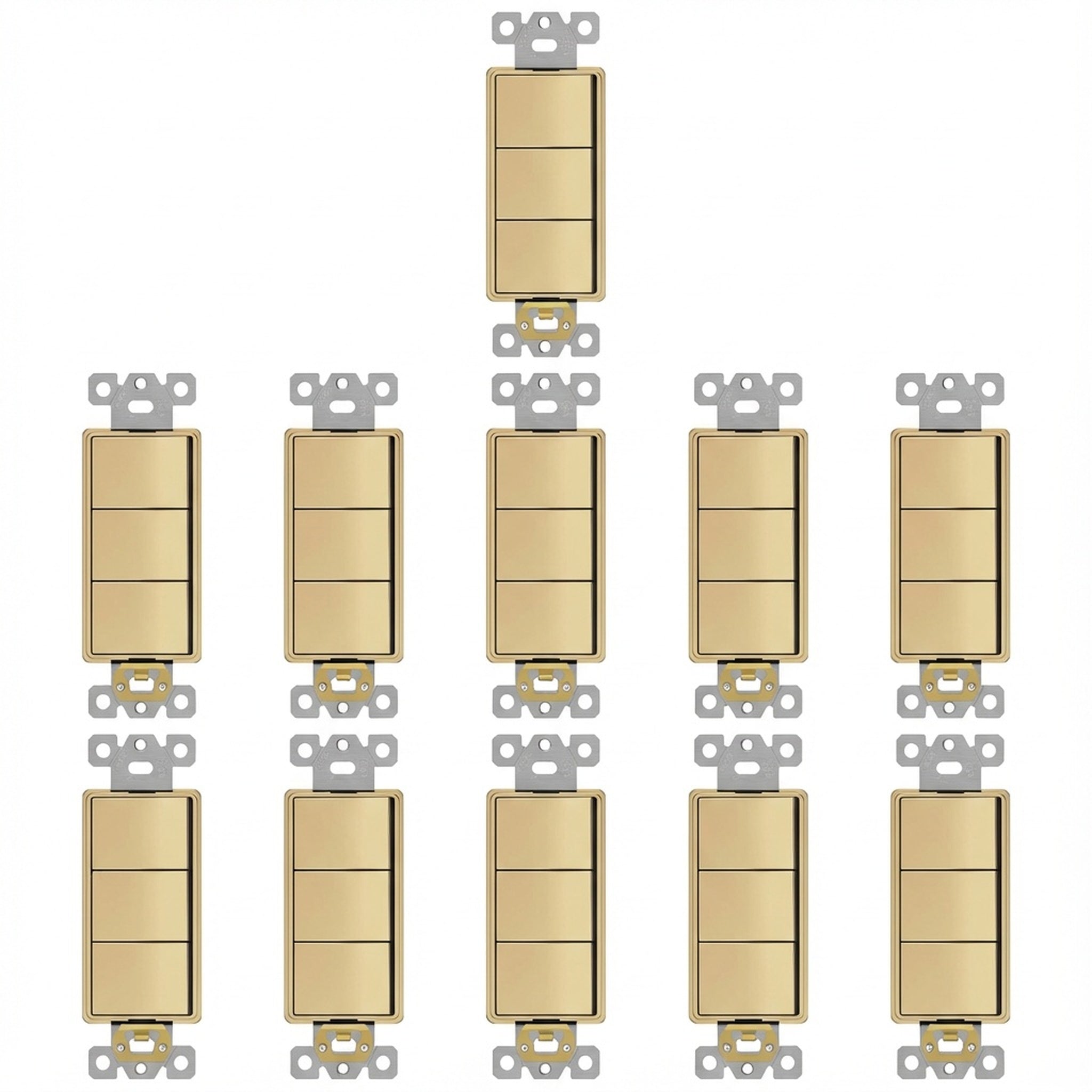 Enerlites 15A Triple Rocker Switches