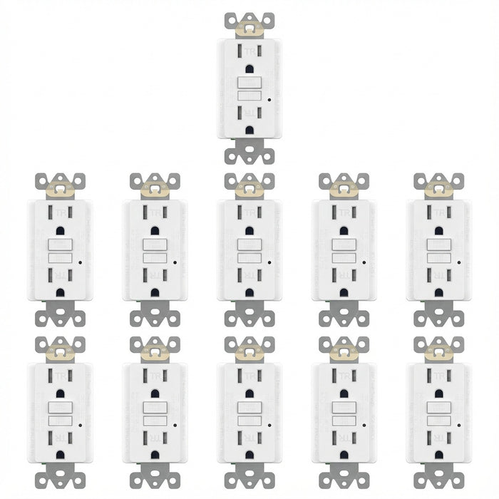Enerlites 15A GFCI Tamper-Resistant Outlet, Self Testing, Self Grounding with LED Indicator Light