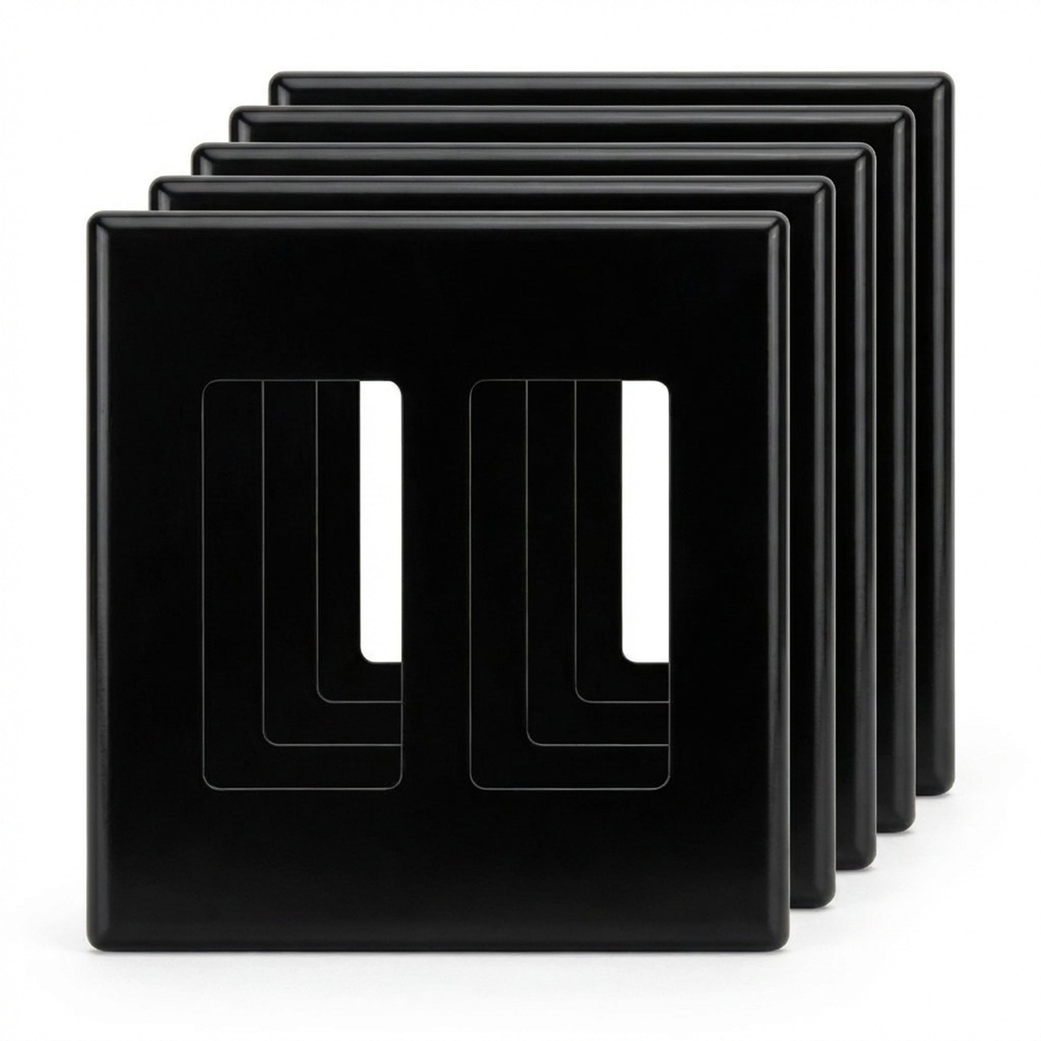 Enerlites Antimicrobial Screwless Decorator/GFCI Two-Gang Wall Plate Mid-Size