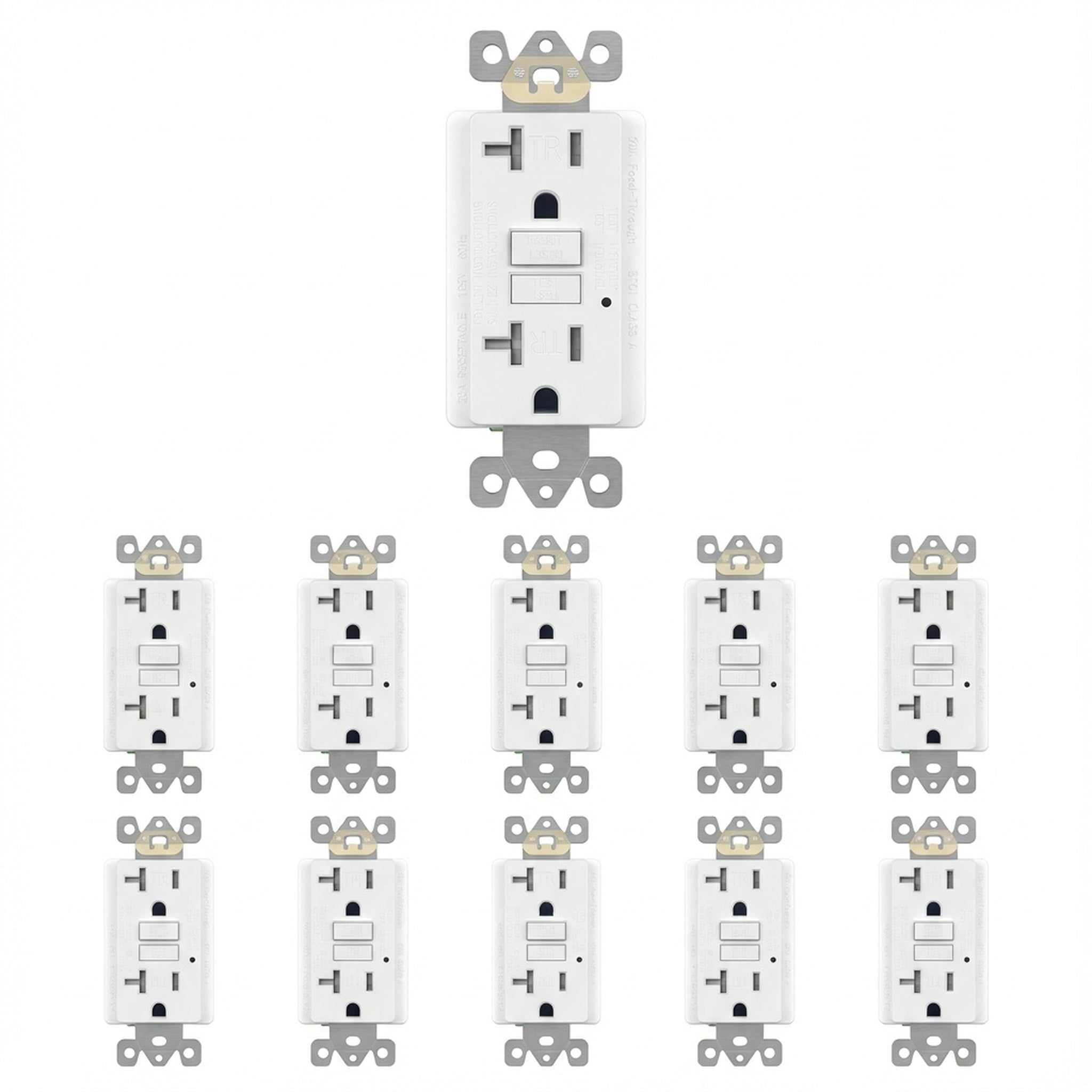 Enerlites 20A GFCI Tamper-Resistant Outlet, Self Testing, Self Grounding with LED Indicator Light