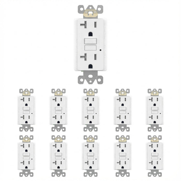 Enerlites 20A GFCI Tamper-Resistant Outlet, Self Testing, Self Grounding with LED Indicator Light