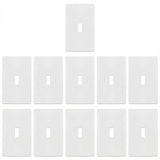 Enerlites Screwless Toggle One-Gang Wall Plate