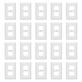 Enerlites Duplex Receptacle One-Gang Wall Plate