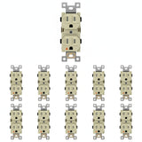 Enerlites Industrial Grade Isolated Ground Heavy Duty 15A Tamper-Resistant Duplex Receptacle, 5-15R