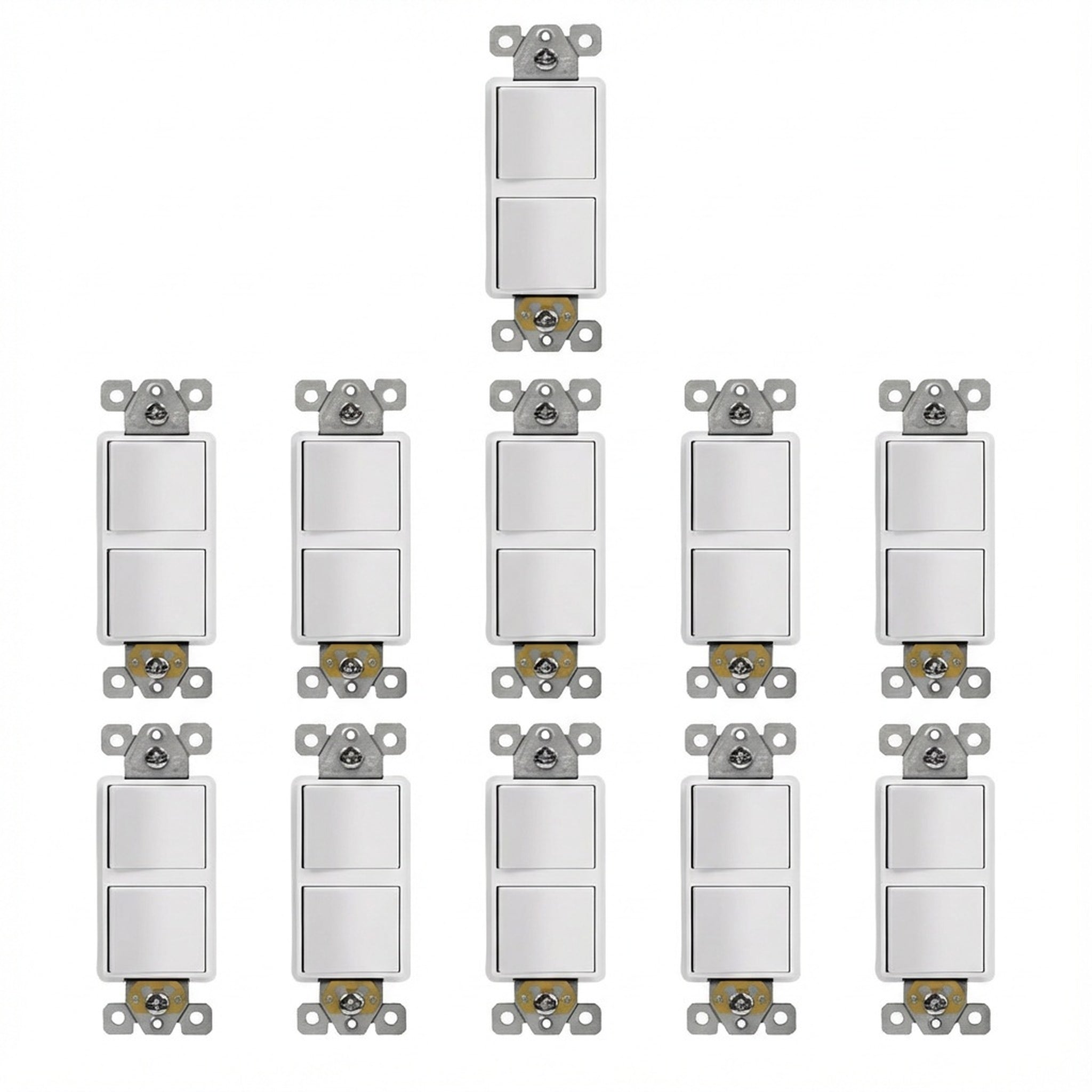 Enerlites 15A Dual Rocker Switches, Single Pole