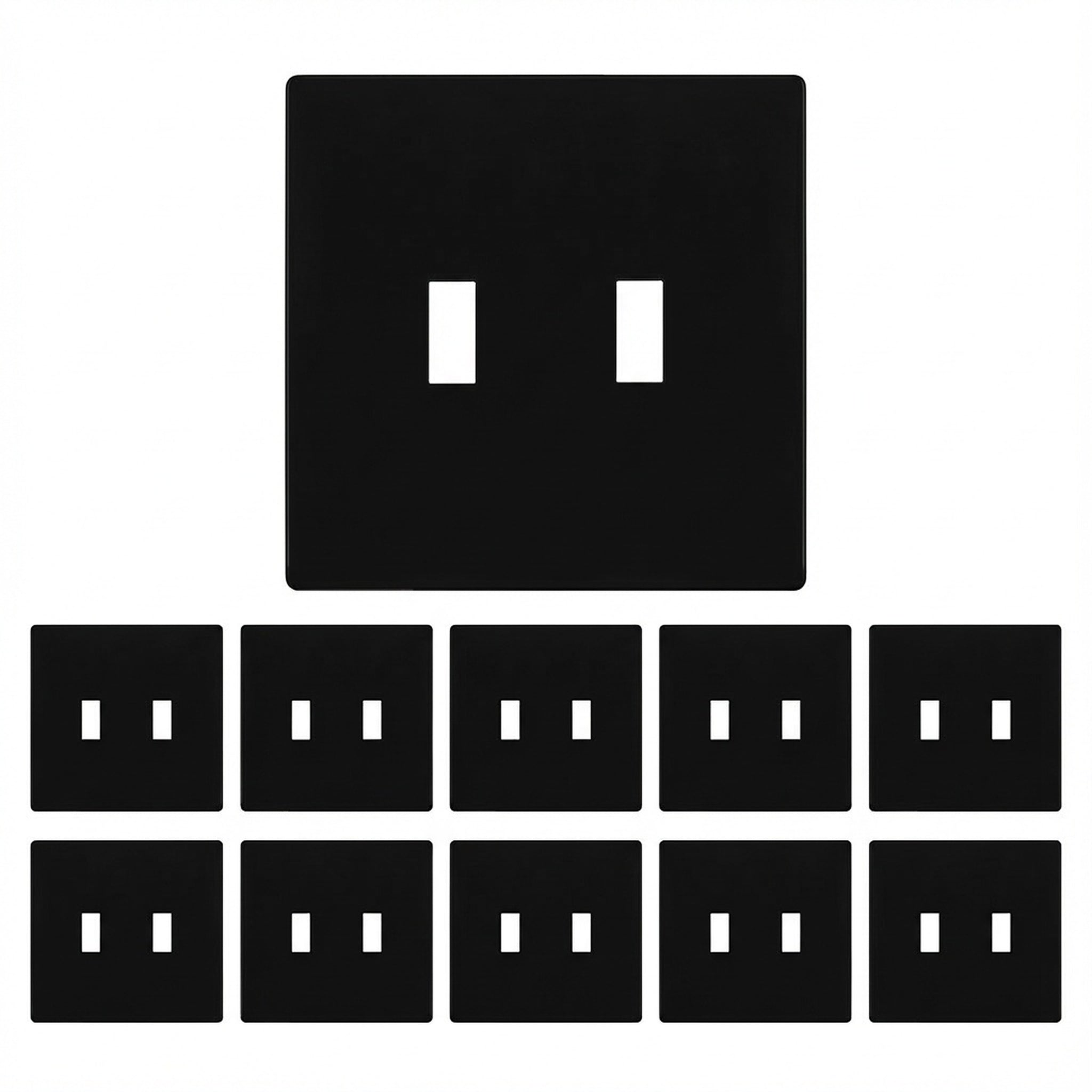 Enerlites Screwless Toggle Two-Gang Wall Plate