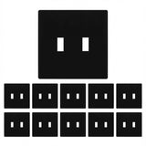 Enerlites Screwless Toggle Two-Gang Wall Plate