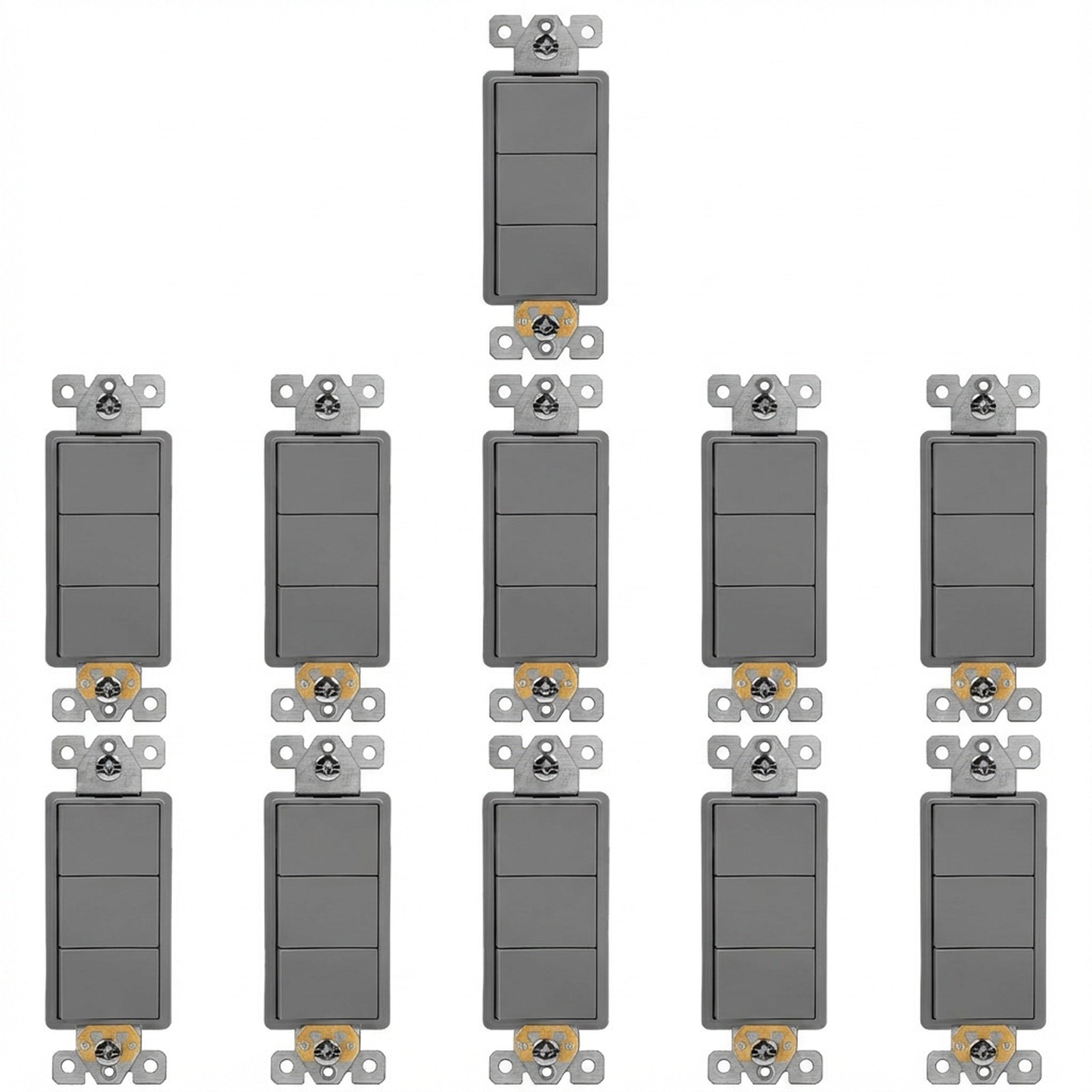 Enerlites 15A Triple Rocker Switches