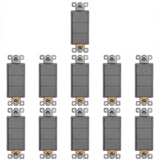 Enerlites 15A Triple Rocker Switches