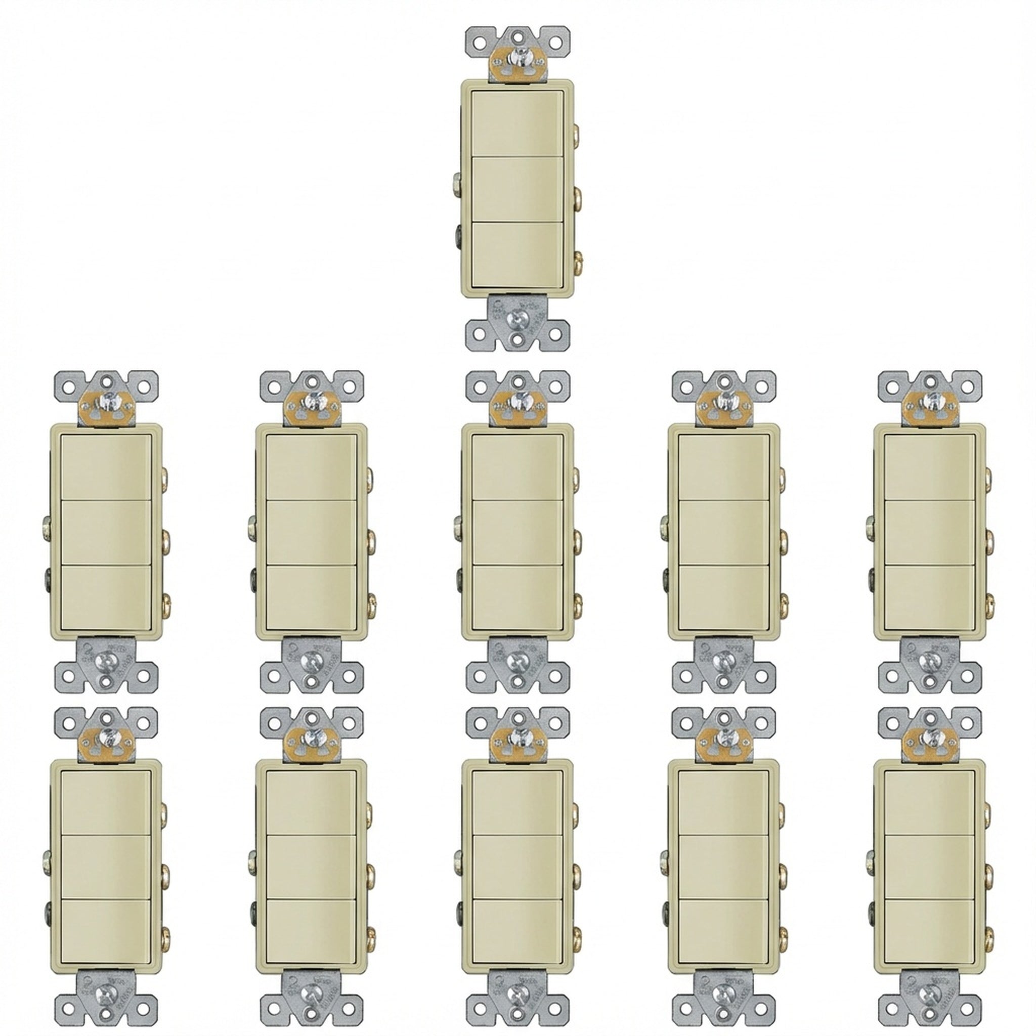 Enerlites 15A Triple Rocker Switches