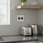Enerlites Single Receptacle Two-Gang Metal Wall Plate