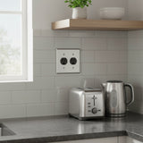 Enerlites Single Receptacle Two-Gang Metal Wall Plate