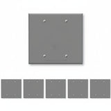 Enerlites 2-Gang Weatherproof Metal Blank Wall Plate