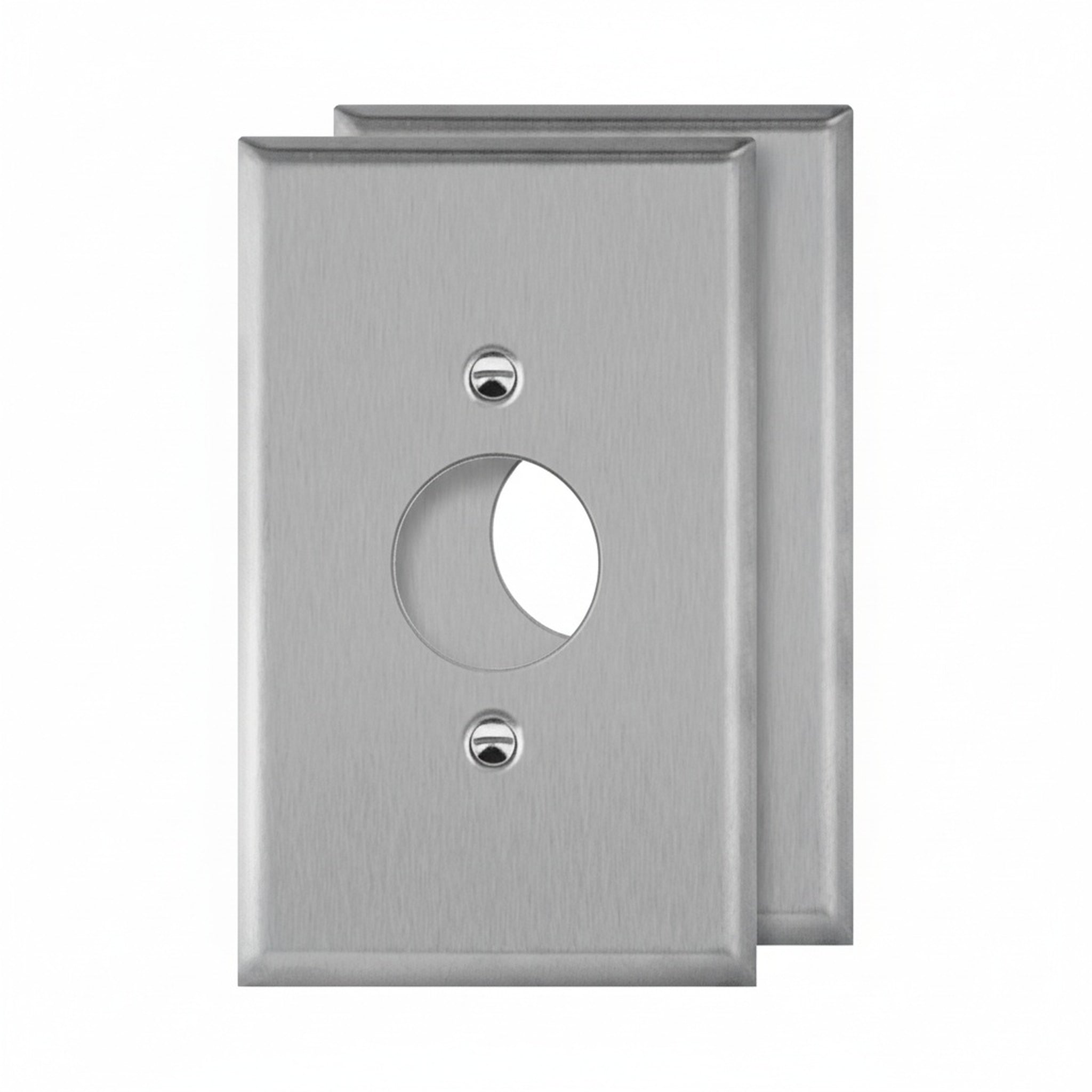Enerlites Single Receptacle One-Gang Metal Wall Plate, Oversize