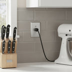 Enerlites Single Receptacle One-Gang Metal Wall Plate, Oversize