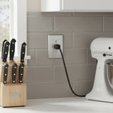 Enerlites Single Receptacle One-Gang Metal Wall Plate, Oversize