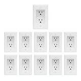 Enerlites Residential Grade 15A Recessed Tamper-Resistant Duplex Receptacle