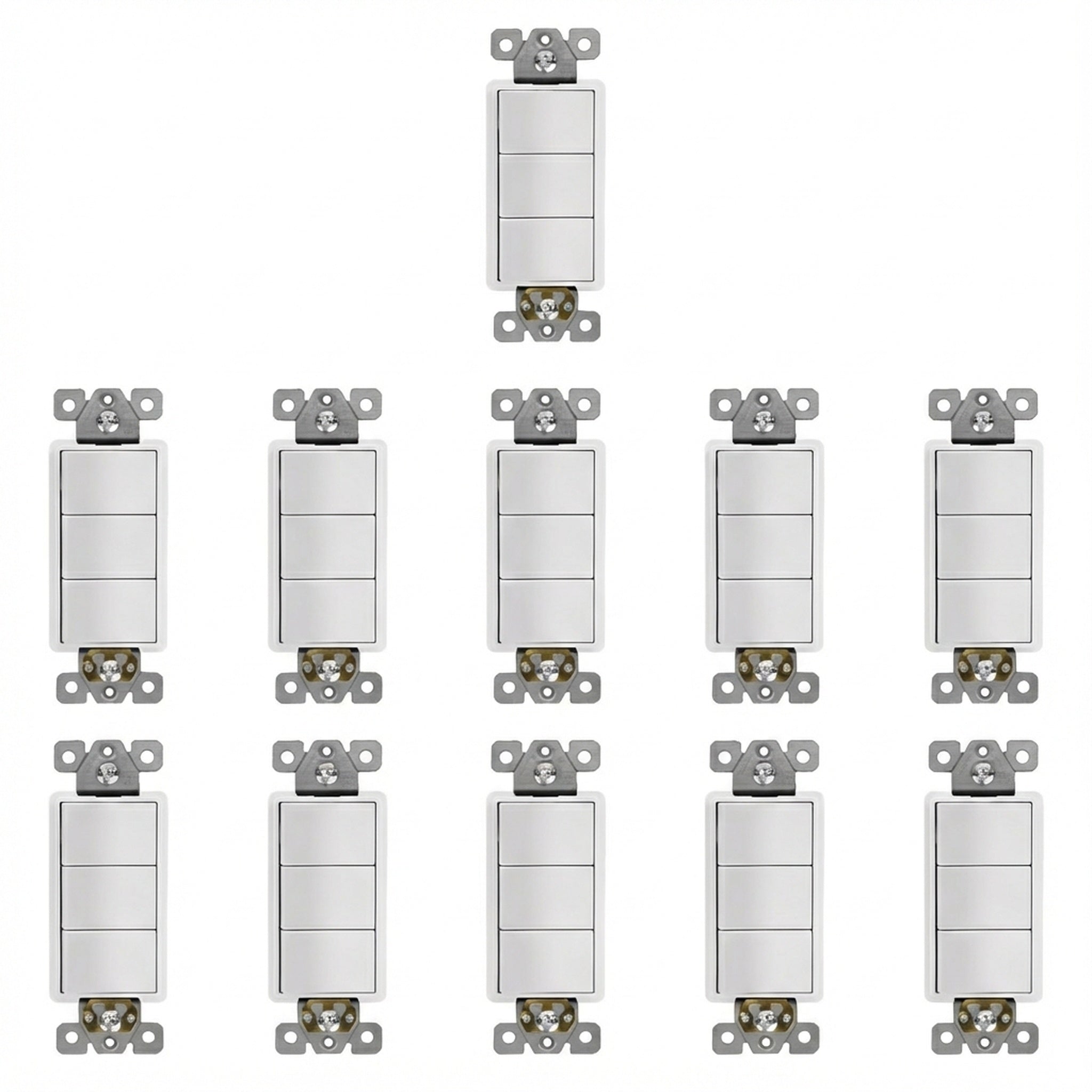 Enerlites 15A Triple Rocker Switches