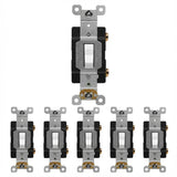 Enerlites Antimicrobial Industrial Toggle Switch 20A, Single Pole