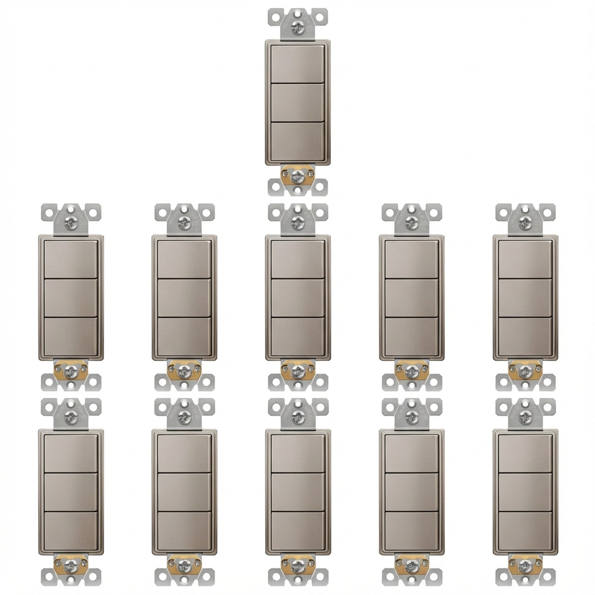 Enerlites 15A Triple Rocker Switches