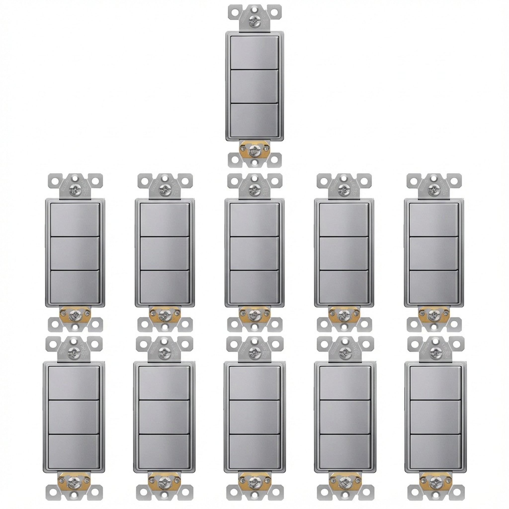 Enerlites 15A Triple Rocker Switches