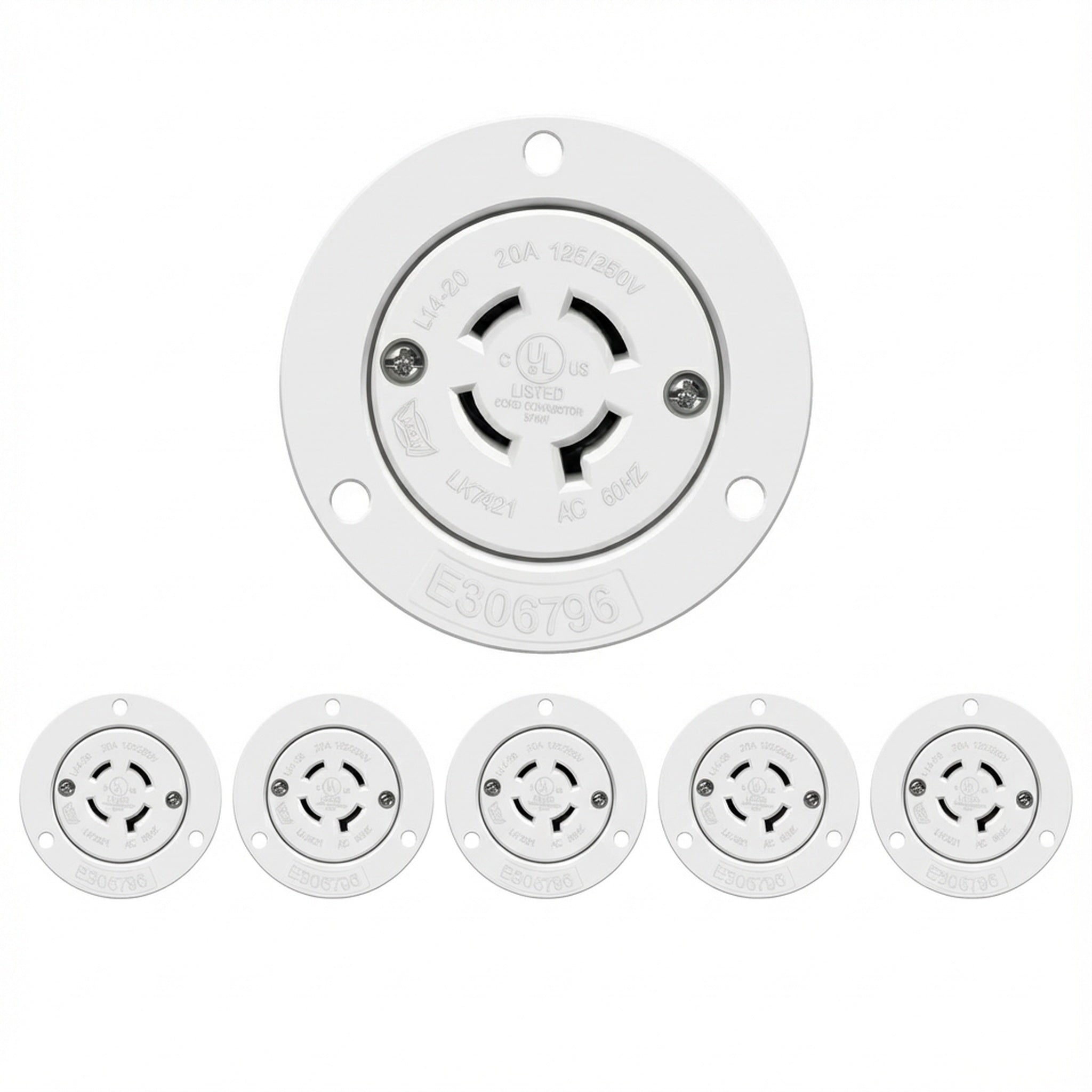 Enerlites Locking Flanged Outlet, 20A, L14-20RFO