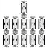 Enerlites 60W Power Delivery, Dual USB-C Outlet, Tamper-Resistant 15A Duplex Receptacles