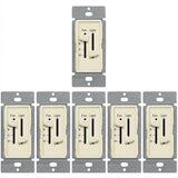 Enerlites 3-Speed Fan Control and LED Dimmer Slider, Single Pole