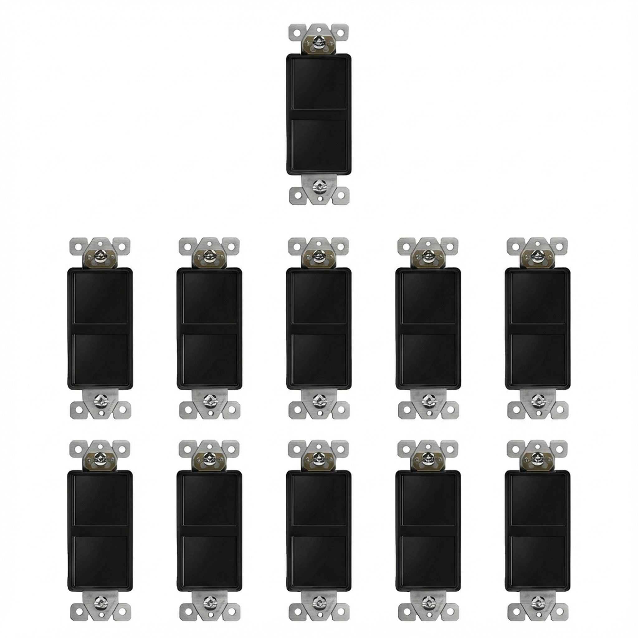 Enerlites 15A Dual Rocker Switches, Single Pole