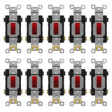 Enerlites Pilot Light Commercial Grade Toggle Switch 20A, Double Pole