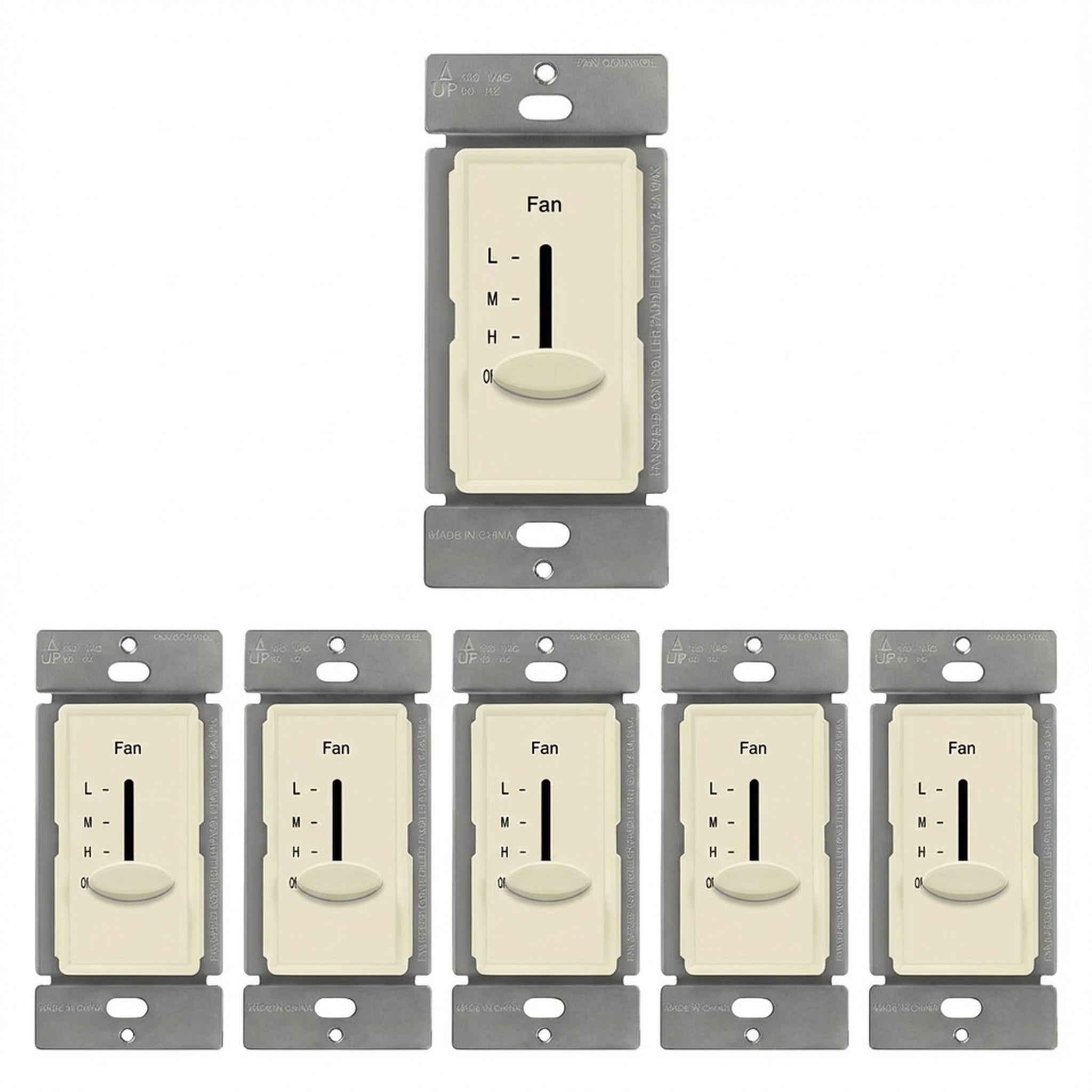Enerlites 3-Speed Fan Control Slider, Single Pole