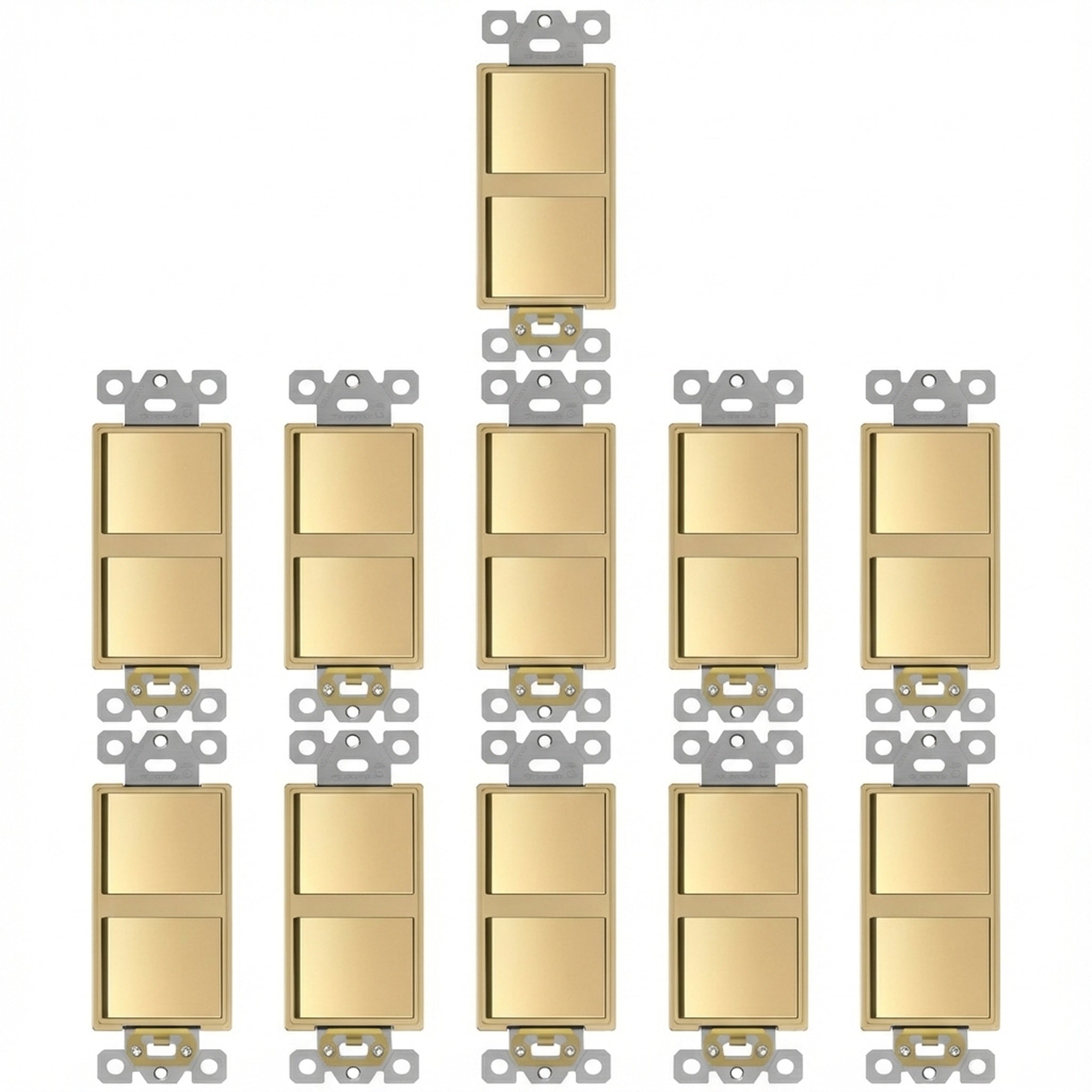 Enerlites 15A Dual Rocker Switches, Single Pole