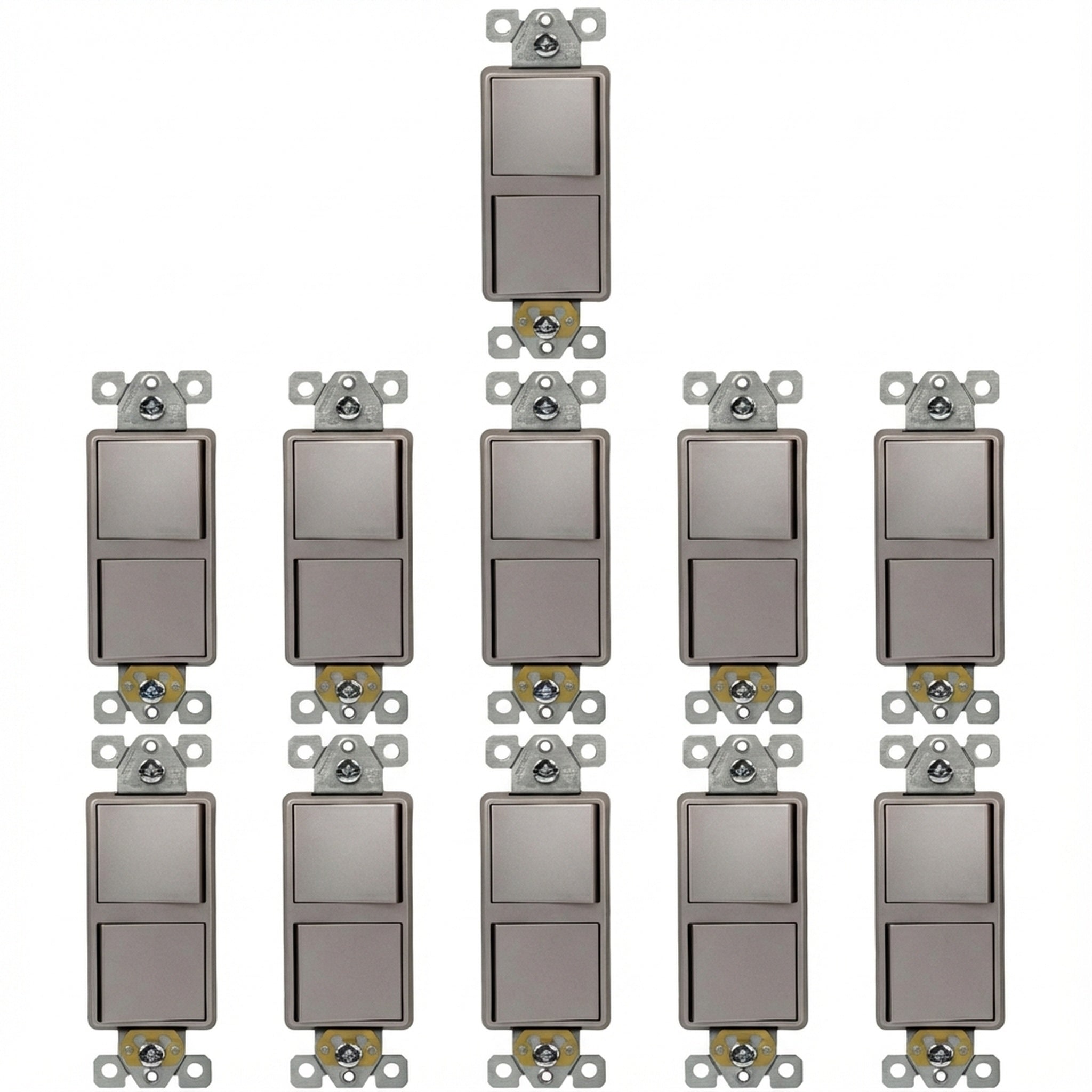 Enerlites 15A Dual Rocker Switches, Single Pole