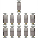 Enerlites 15A Dual Rocker Switches, Single Pole