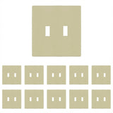 Enerlites Screwless Toggle Two-Gang Wall Plate