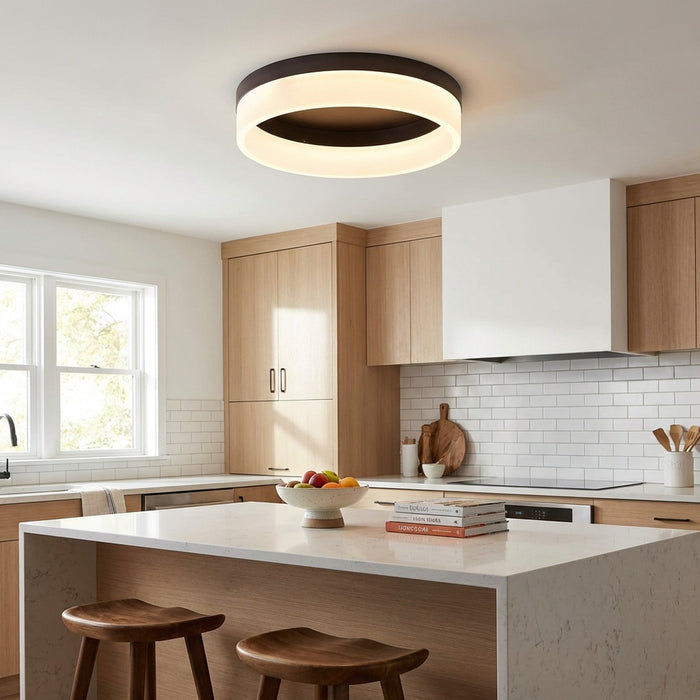 12 inch Round Oil Rubbed Bronze Ceiling Light, C1112 Series