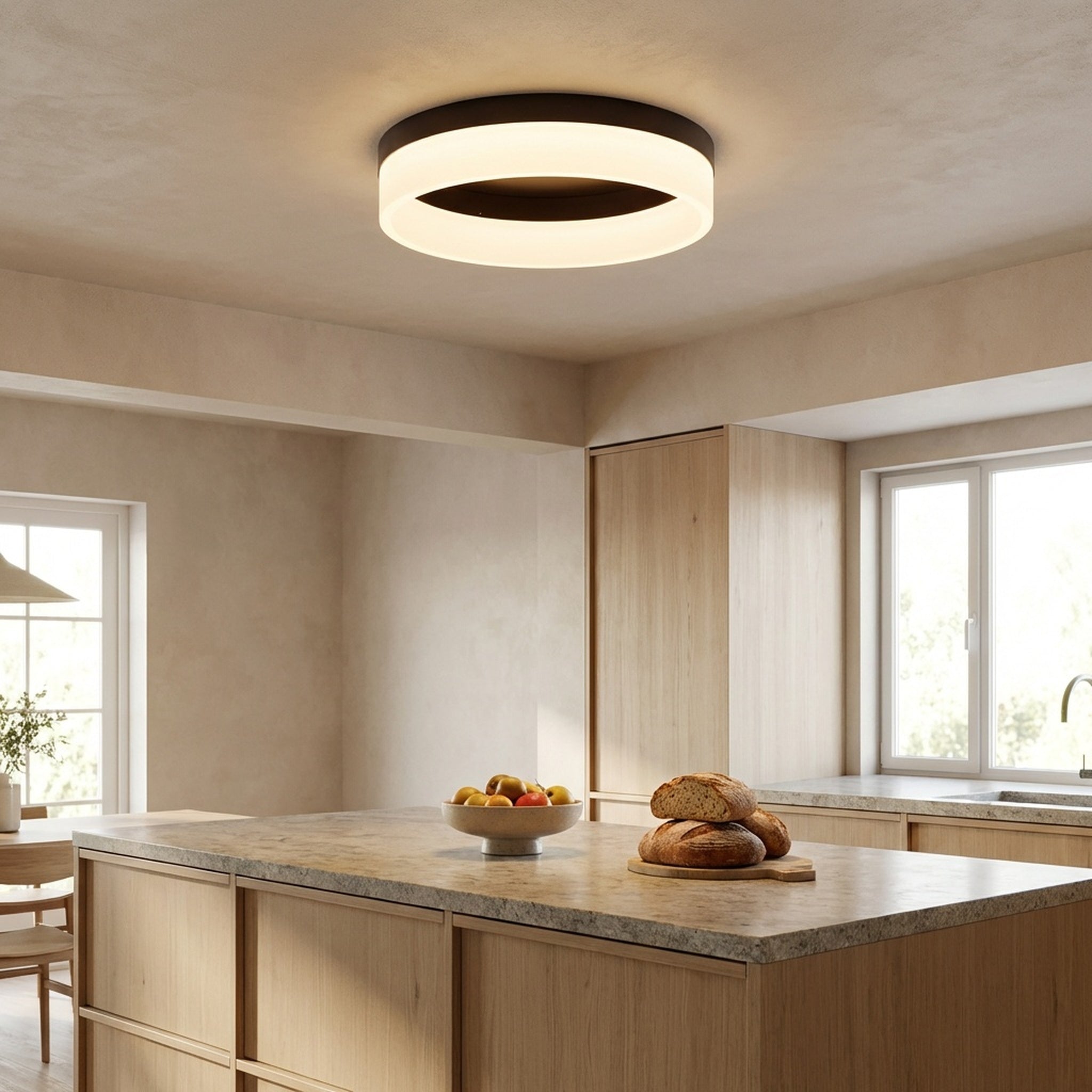 12 inch Round Oil Rubbed Bronze Ceiling Light, C1112 Series