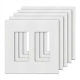 Enerlites Antimicrobial Screwless Decorator/GFCI Two-Gang Wall Plate Mid-Size