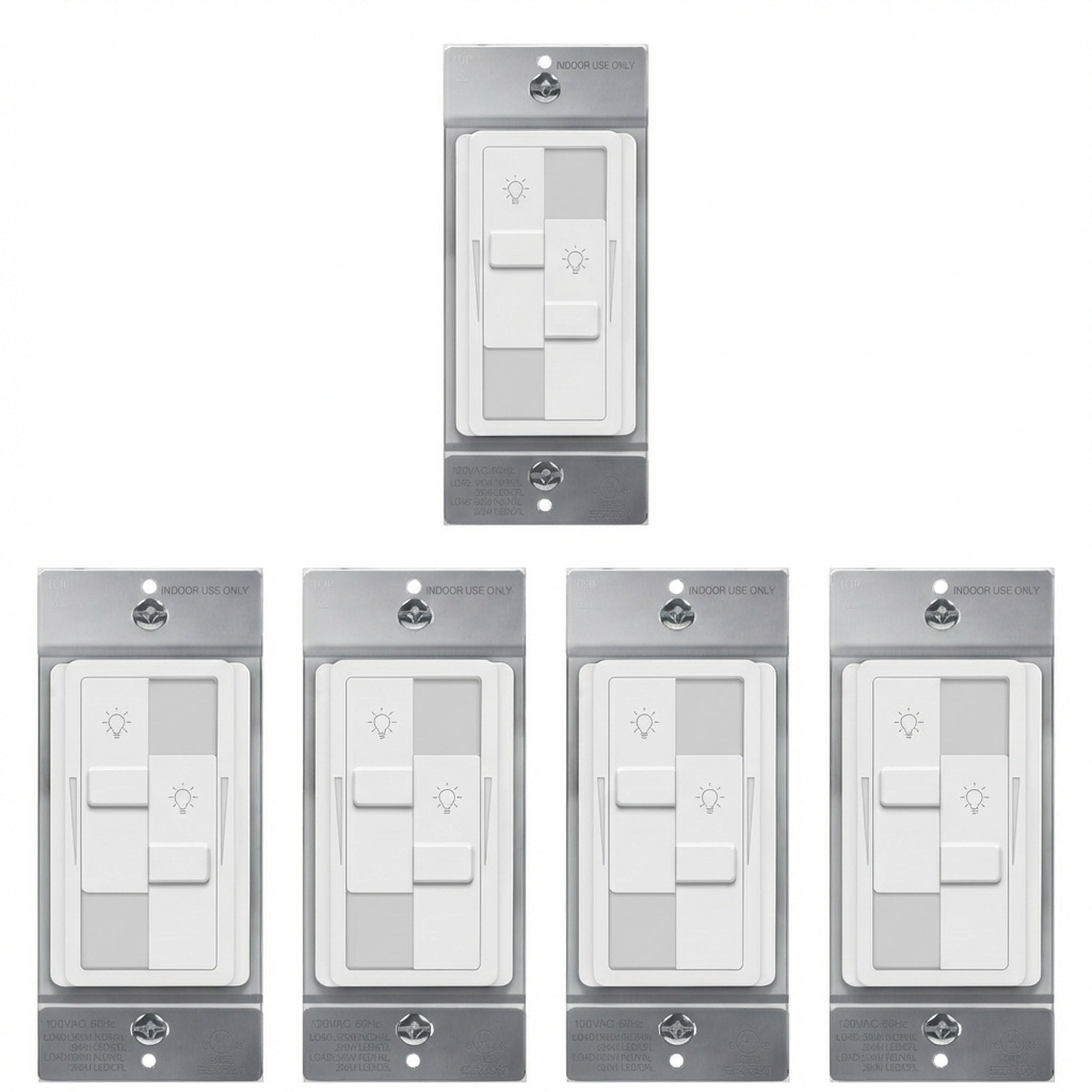 Enerlites Dual Slide LED Dimmer, Single Pole