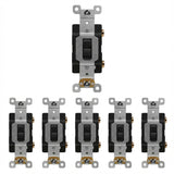 Enerlites Antimicrobial Industrial Toggle Switch 20A, Single Pole