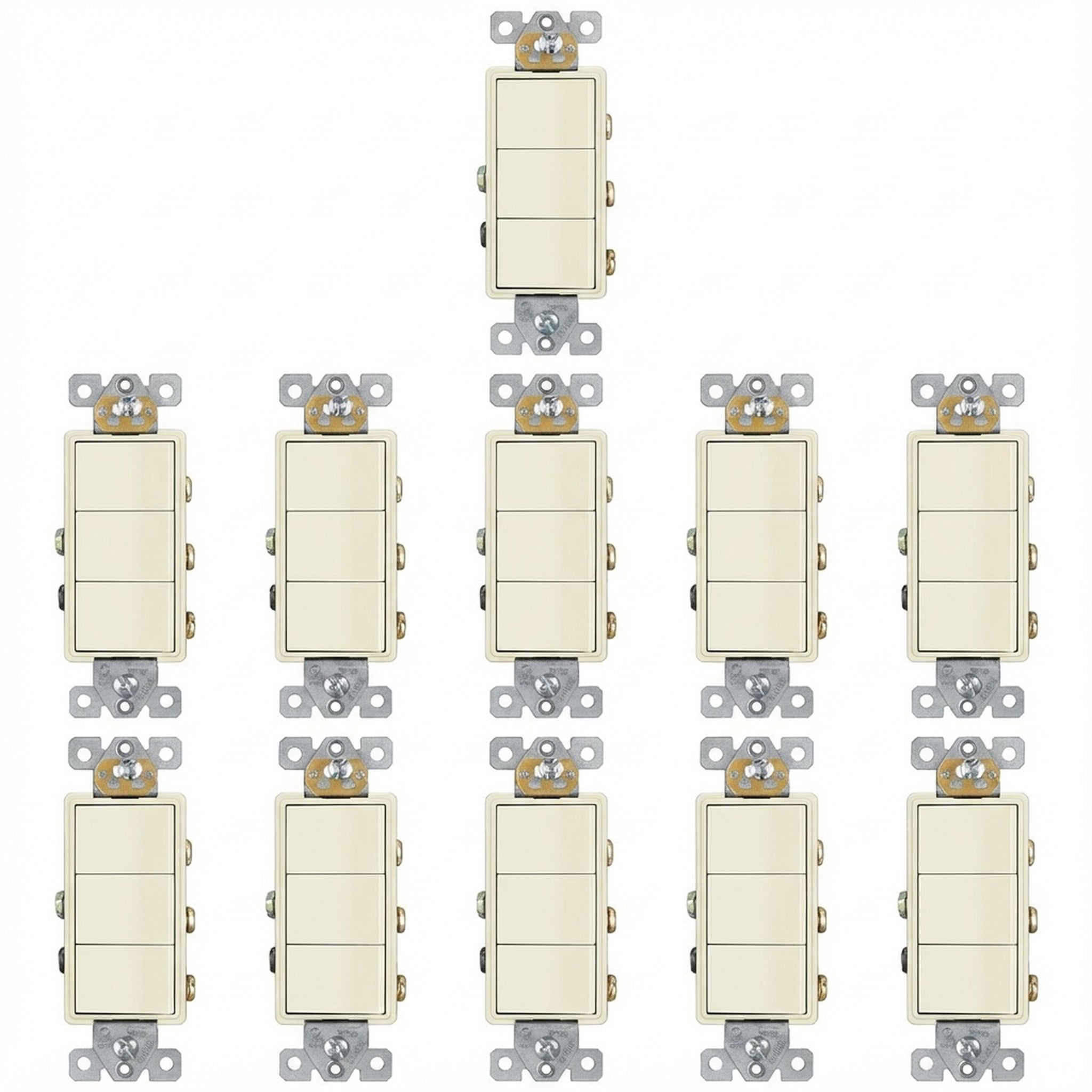 Enerlites 15A Triple Rocker Switches
