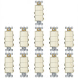 Enerlites 15A Triple Rocker Switches