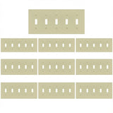 Enerlites Toggle Switch Five-Gang Wall Plate