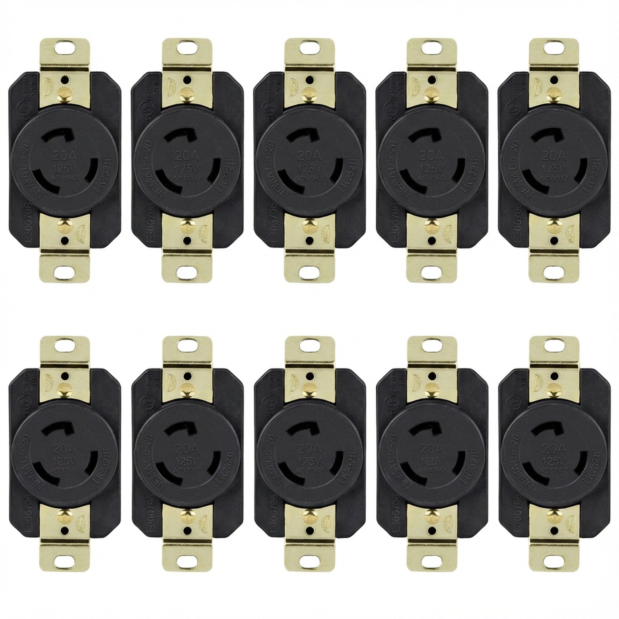Enerlites Industrial Grade Locking Receptacle, 20A, L5-20R