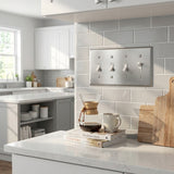 Enerlites Toggle Switch Four-Gang Metal Wall Plate, Mid-Size