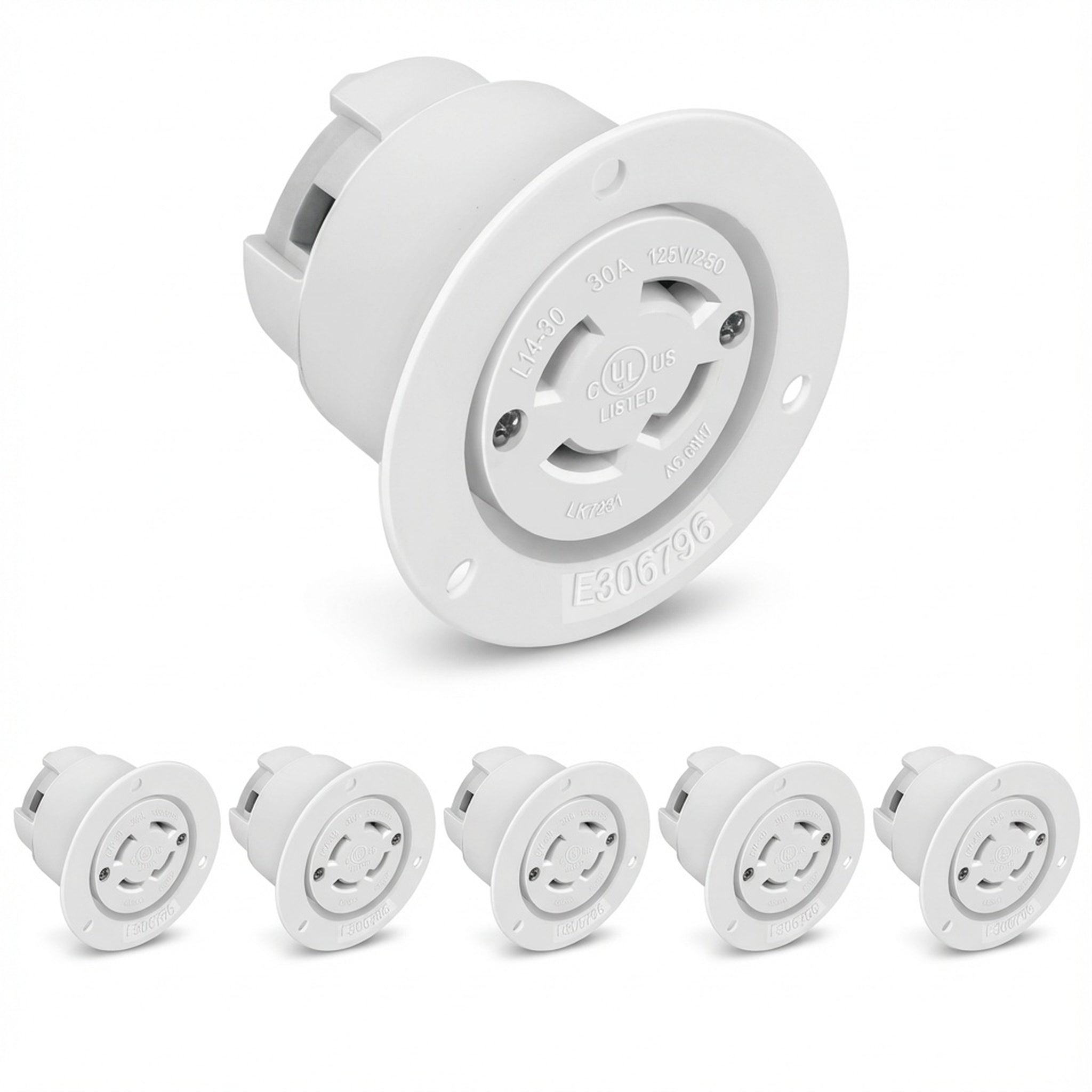 Enerlites Locking Flanged Outlet, 30A, L14-30RFO