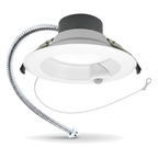 White round commercial downlight with motion sensor