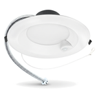 White round commercial downlight with motion sensor