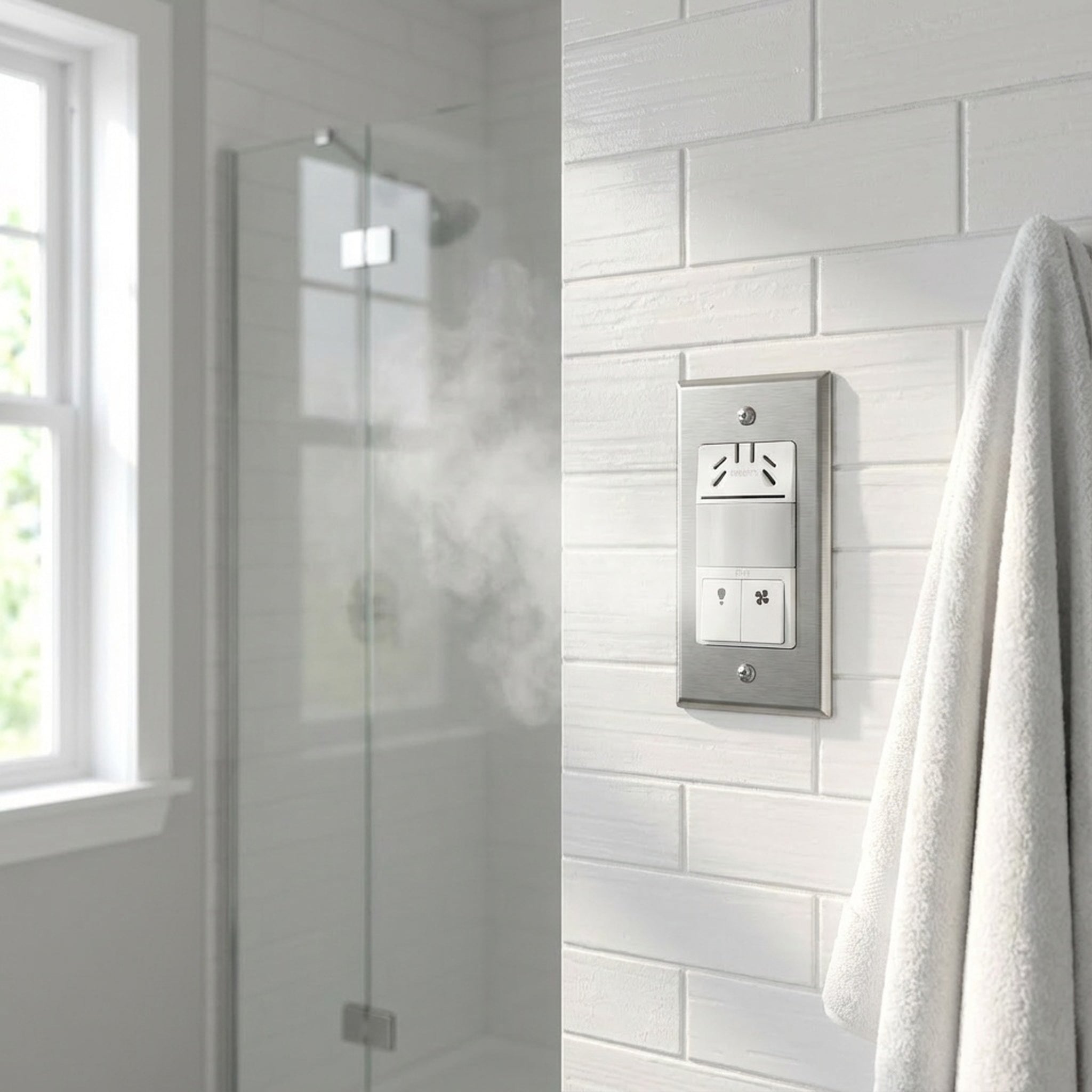 Enerlites Dual-Load Humidity Sensor and 180° PIR Motion Sensor Wall Switch